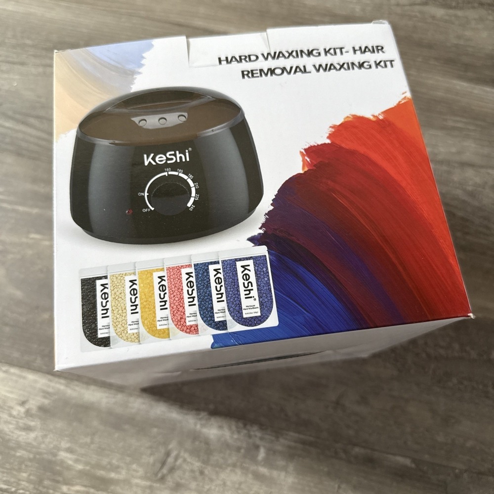 KeShi Waxing Kit, Painless Hair Removal Wax Warmer with 6 Bags Hard WaxBeans NEW